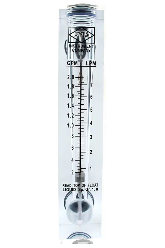 Medidor de Flujo de panel de 0.2-2GPM